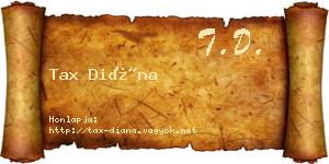 Tax Diána névjegykártya